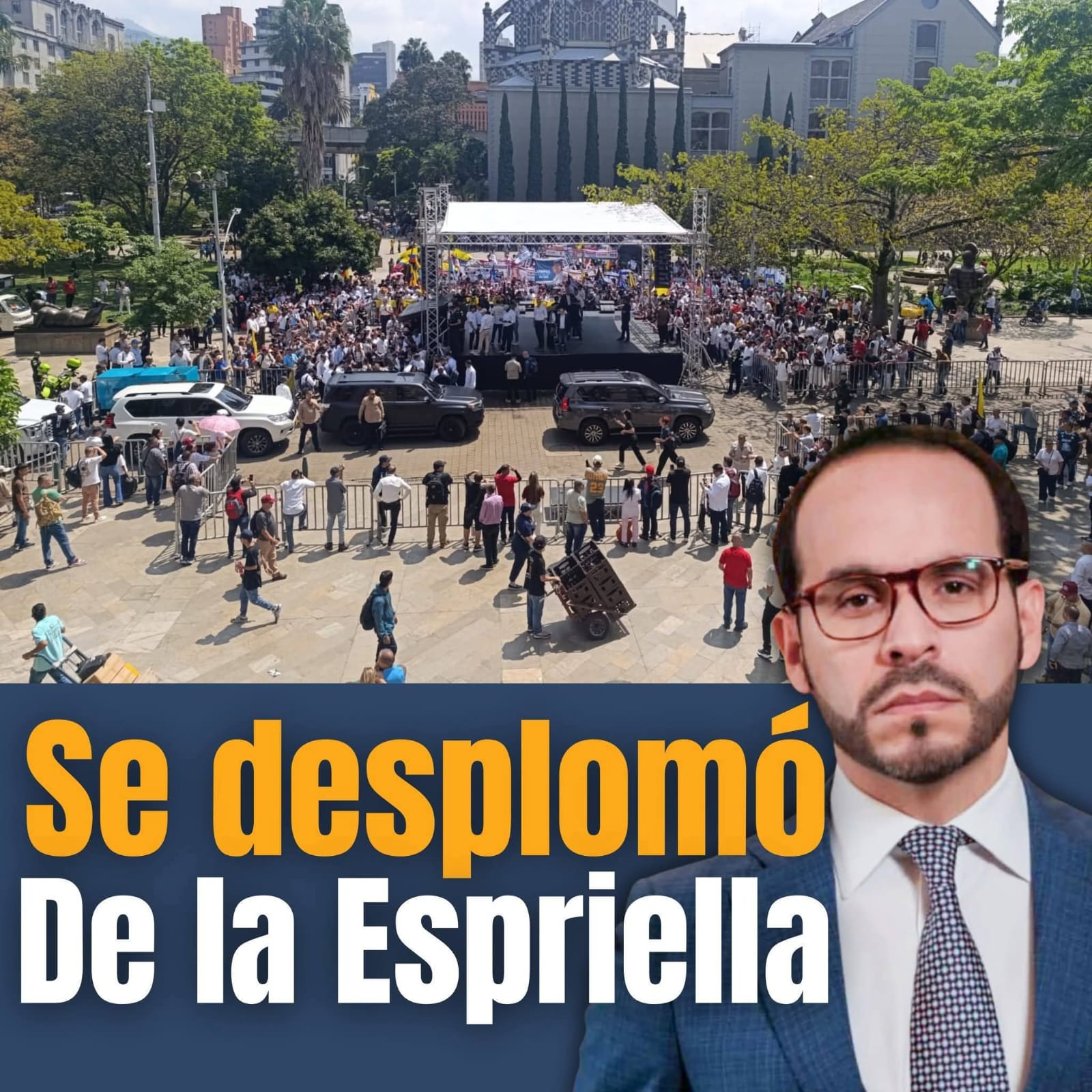 ​¿Se desinfló 'El Tigre'? El estruendoso fracaso de Abelardo de la Espriella en la plaza pública de Medellín